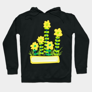 YELLOW FLOWERS IN YELLOW POT Hoodie